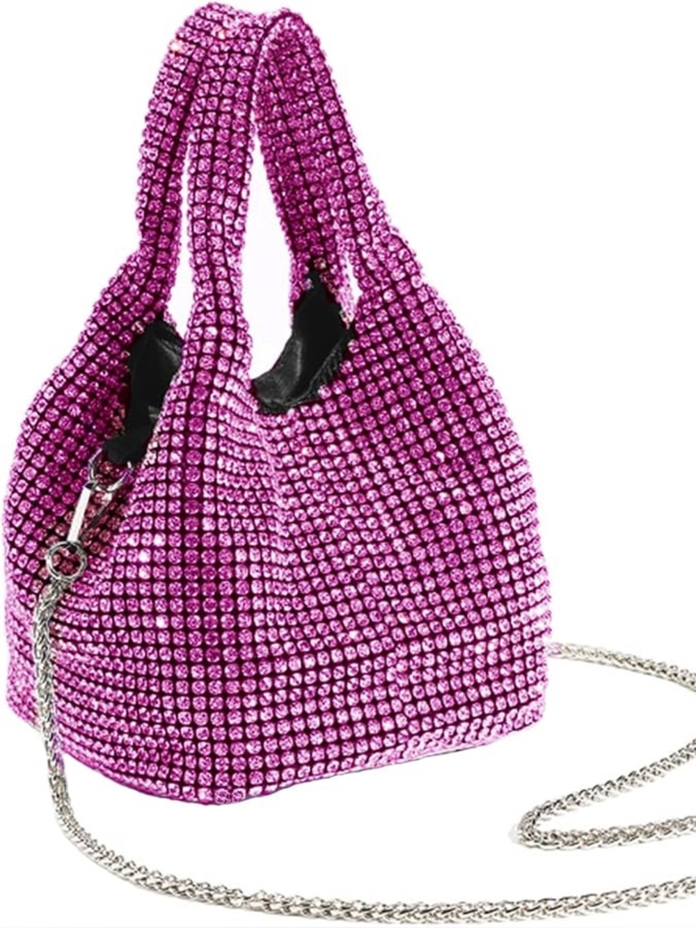 NWT Sparkling Bling SwarovskI Crystal Rhinestone Bucket Bag Shoulder Pur…